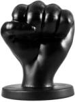 All Black Dildo Anal Fist, PVC, Negru, 16.5 cm