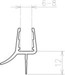 RAVAK Alsó vízvető léc KK3 L BRILLIANT, GLASSLINE