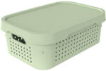 Elif Plastik Tároló doboz tetővel zöld szám: 11L