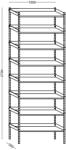Hobbytools. ro Raft 8 polite din tabla zincata, 1000x350x2700 mm (C671) Raft