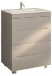 Belform Atlantis Masca lavoar baie suspendata cu 2 sertare 60x48xH78 cm, gri (25MB7014)