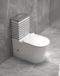  Set vas wc , montare pe podea, rimless, evacuare laterala, alb gri 68 x 37 x 80 cm T2126WS (A059)