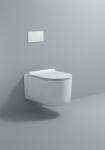  Vas wc suspendat si capac, rimless, ceramica sanitara, alb, 53 x 36 x 34 cm T3125 (A049)