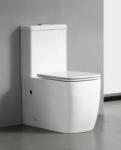  Set vas wc , montare pe podea, rimless, evacuare laterala, alb 68 x 37 x 80 cm T2075 (A057)
