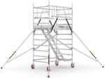 CAGSAN lépcsős gurulóállvány Protube LNME (180)-Munkamagasság: 4, 3m (CAG-LN230ME_(180))