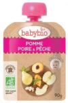 Babybio БИО Плодов мус Ябълка, Праскова и Круша 90г