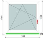  FERRAND 76 AD 1180*1180 mm BNY műanyag ablak bal