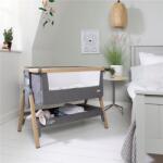 Tutti Bambini CoZee Bedside Crib 80, 5x51cm Oak and Charcoal babaöböl