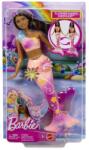 Barbie Papusa Sirena Floarea Magica Cu Par Brunet Si Coada Roz Papusa