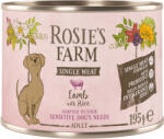 Rosie's Farm 24x195g Rosie's Farm Single Meat Adult Bárány & rizs nedves kutyatáp