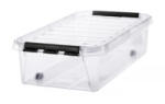 SMARTSTORE Műanyag tárolódoboz, 31 liter, fekete fogantyúkkal és görgőkkel, 'Classic 35', átlátszó (CSDSMART39) (CSDSMART39)