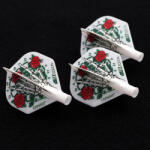 Cuesoul Fluturas darts Cuesoul TERO AK4, alb, model cu trandafir, forma standard (CS686844)