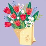 Ravensburger - CreArt pictura pe numere pentru adulti buchet de lalele (art_RVSPBN25518)