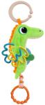 Chicco Vibrating Crocodil Rattle, crocodil textil dragut cu efect de vibratie, cu jingle si mini mingi, cu inel de atasat la carucior sau scaun auto, sunete amuzante, 3-24 luni (00011561000000)