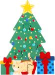 Orange Tree Toys Puzzle din lemn Orange Tree Toys - Brad de Crăciun, 4 piese (OTT06495) Puzzle