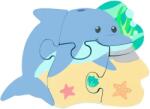 Orange Tree Toys Puzzle din lemn Orange Tree Toys - Delfin, 4 piese (OTT06064) Puzzle