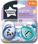 Tommee Tippee Ортодонтични залъгалки Tommee Tippee - Any Time, 6-18 m, 2 броя, Панди, Тюркоаз (TT.0087.003)