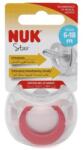 Nuk Силиконова залъгалка NUK - Star, с кутия за стерилизиране, 6-18 m, Розова (10736751-розова)