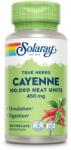 Solaray Sua Cayenne (Ardei iute) 450mg Solaray, 100 capsule vegetale, Secom