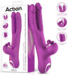 Action Nico dupla mozgó szárú vibrátor, pulzációs csiklóággal (lila) - ovszer-vasarlas