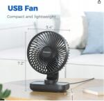  Ocoopa Usb asztali ventilátor - csendes, állítható, hordozható (D606U)