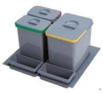EKOTECH - Beépíthető hulladékgyűjtő PRACTIKO 600 - 1x12 liter+2x5 liter + 2 tartó (MK91094100B5)