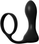 Pipedream Inel de Penis cu Stimulator Anal, 10 Moduri Vibratii, Silicon, USB, Negru, 11.4 cm