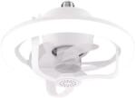  Ventilator de tavan LED cu telecomanda E i iluminare RGB, montaj E2, plafoniera moderna 2 A n 1, ventilator cu priza, rotatie de 360 , lumina reglabila, ventilator silentios, design compact, 50W, Alb 