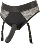 You2Toys - felcsatolható dildó alsóval (fekete) - erotikasziget