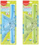 Maped vonalzókészlet (4 részes, 2 szín) flex rules, maxi set/ műanyag, hajlítható (MA244304)