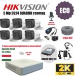  Hikvision szereld magad 5MP ECO TurboHD csomag 6 kamerával, minden tartozékkal