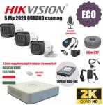  Hikvision szereld magad 5MP ECO TurboHD csomag 3 kamerával, minden tartozékkal