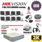  Hikvision szereld magad 5MP ECO TurboHD csomag 8 kamerával, minden tartozékkal