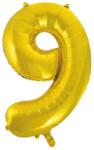  34 inch-es 9 Arany - Gold Számos Super Shape Fólia Lufi (p53839)