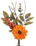  Buchet frunze artificiale+floarea soarelui+bobite pentru aranjamente florale (3225)