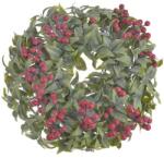  Coronita verdeata+bobite rosii pentru aranjamente florale (8494)