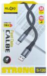 KLGO Кабел за зареждане 200см KLGO S-120 , Type-C, FAST CHARGING (3177)