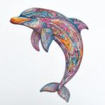 Lubiwood Adriai delfin fa puzzle (mp-adriaticdolphin-a4)