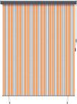 vidaXL Ролетна щора Жълто и Синьо 220 x 250 cm Текстил и Алуминий (362094)