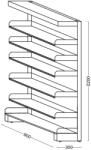 Hobbytools. ro Raft lateral de biblioteca, 900x300x2200 mm (605.) Raft