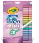 Crayola : SuperTips kimosható filctoll készlet, pasztell - 20 db-os