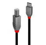 Lindy LNY-36941 : : USB 2.0 кабел, Anthra Line, Type C - B, M-M, черен, 1.0 м (LNY-36941)