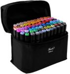 Jokomisiada 80 db-os dupla hegyű alkoholos marker készlet, 80 szín, tokban (19218)