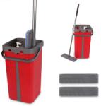 Cenocco Piros, kétrekeszes öncsavarós lapos felmosó vödörrel 8 l, 145 cm (CC-9077RD)