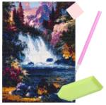 Malatec 5D gyémántszemes festő készlet vízesés mintával, 30×40 cm (00016216)