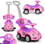 MULTISTORE 3 az 1-ben deluxe rózsaszín bébitaxi tolókaros, biztonsági karfával, dudával (381-ROZOWY)