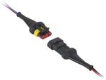 Lechpol Superseal hermetikus 3-pines DC dugó-aljzat csatlakozó 20 cm vezetékkel (43575)