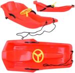 Jokomisiada Gyerek könnyű műanyag szán háttámlával, fékkel, kormánnyal 100×51 cm (21487)