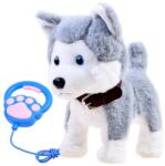 Jokomisiada Interaktív plüss husky kutya pórázzal, hanggal, 24 cm (17133)