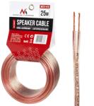 Maclean Hangszóró kábel 2×1, 5 mm2, átlátszó PVC, CCA, 25 m tekercs (50955)